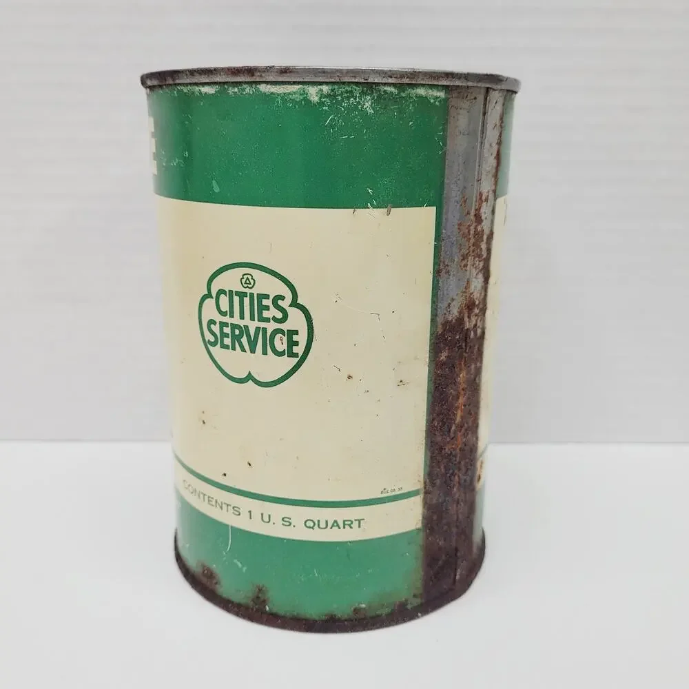 Vintage Rare Cities Services Koolmotor Motor Oil Can 1 Quart Advertising
